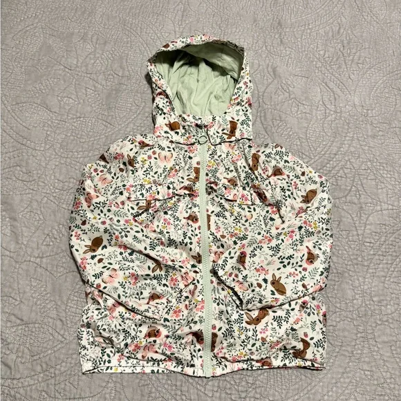 H&M Kid’s Windbreaker Jacket with Removable Hood Size 5T/6 - Picture 3 of 9